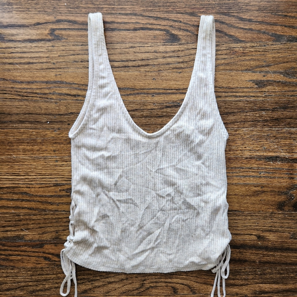 Tan Urban Outfitters Crop Tank Top